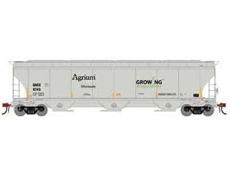 Athearn Genesis G89989 HO Scale Trinity 3 Bay Covered Hopper Agrium GACX 6745 3 Athearn Genesis G89989 HO Scale Trinity 3 Bay Covered Hopper Agrium GACX 6745