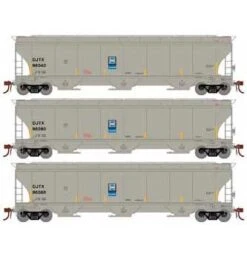 Athearn Genesis G90002 HO Scale Trinity 3 Bay Covered Hopper DJJX 3 Pack