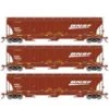 Athearn Genesis G90009 HO Scale Trinity 3 Bay Covered Hopper BNSF "Wedge/Swoosh" 3 Pack #1 -Athearn Train Shop athearn genesis g90009 ho scale trinity 3 bay covered hopper bnsf wedge swoosh 3 pack 1