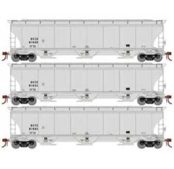 Athearn Genesis G97166 HO Scale Trinity 3 Bay Covered Hopper General American GCCX 3 Pack #2