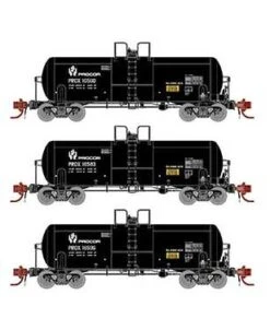 Athearn Genesis GN15320 N Scale 13,000 Gallon Acid Tank Car "Black" PROX 3 Pack