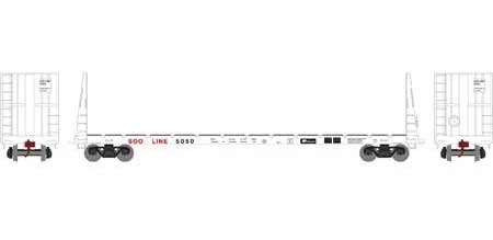 Athearn HO 90549 60' Bulkhead Flatcar SOO Line 5050 4 Athearn HO 90549 60' Bulkhead Flatcar SOO Line 5050 - Image 2