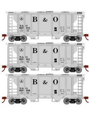 Athearn HO Scale 15414 PS-2 2003 Covered Hopper Baltimore & Ohio B&O 3 Pack 3 Athearn HO Scale 15414 PS-2 2003 Covered Hopper Baltimore & Ohio B&O 3 Pack