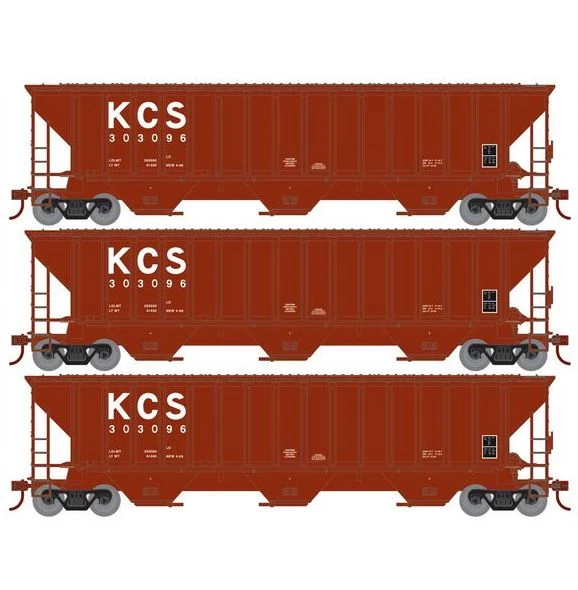 Athearn RTR 22266 HO Scale PS 4740 Covered Hopper Kansas City Southern KCS 3-Pack 3 Athearn RTR 22266 HO Scale PS 4740 Covered Hopper Kansas City Southern KCS 3-Pack