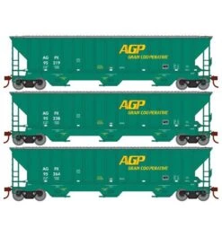 Athearn RTR 22272 HO Scale PS 4740 Covered Hopper AG Processing AGPX 3-Pack