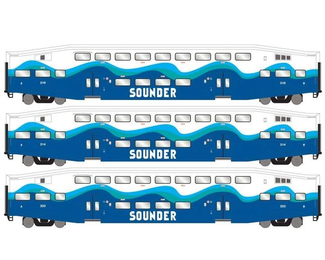 Athearn RTR 28590 N Scale Bombardier Coach Car Sounder SDRX 3 Pack 3 Athearn RTR 28590 N Scale Bombardier Coach Car Sounder SDRX 3 Pack