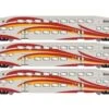 Athearn RTR 28593 N Scale Bombardier Coach Car New Mexico Railrunner NMRX 3 Pack -Athearn Train Shop athearn rtr 28593 n scale bombardier coach car new mexico railrunner nmrx 3 pack 1