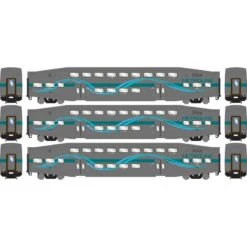 Athearn RTR 29701 HO Scale Bombardier Coach Metrolink Refurbished SCAX 3 Pack -Athearn Train Shop athearn rtr 29701 ho scale bombardier coach metrolink refurbished scax 3 pack2