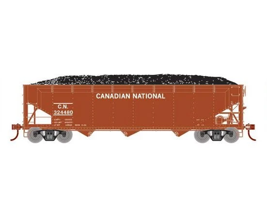 Athearn RTR 33083 HO Scale 40' Offset Coal Hopper W/Load Canadian National CN 324480 3 Athearn RTR 33083 HO Scale 40' Offset Coal Hopper W/Load Canadian National CN 324480