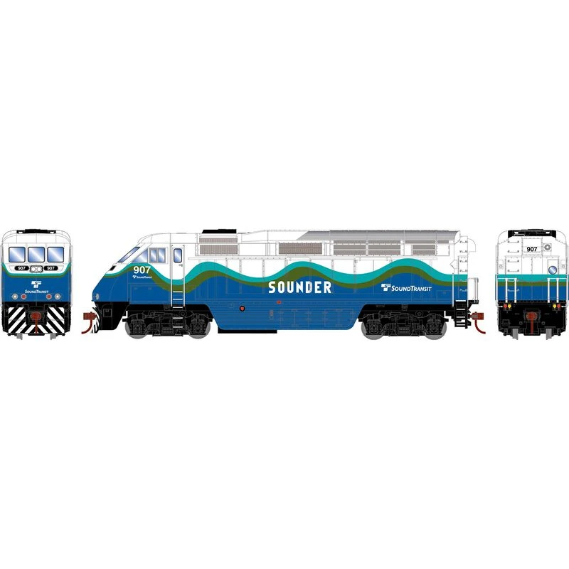 Athearn RTR 64853 HO Scale EMD F59PHI Diesel Sounder SDRX 907 DC 4 Athearn RTR 64853 HO Scale EMD F59PHI Diesel Sounder SDRX 907 DC - Image 2