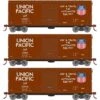 Athearn RTR 67962 HO Scale 40' Modernized Boxcar Union Pacific UP 3 Pack -Athearn Train Shop athearn rtr 67962 ho scale 40 modernized boxcar union pacific up 3 pack