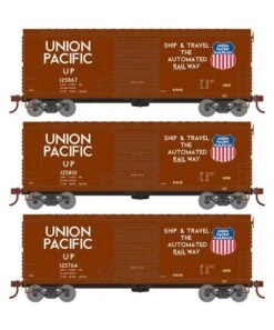 Athearn RTR 67962 HO Scale 40' Modernized Boxcar Union Pacific UP 3 Pack