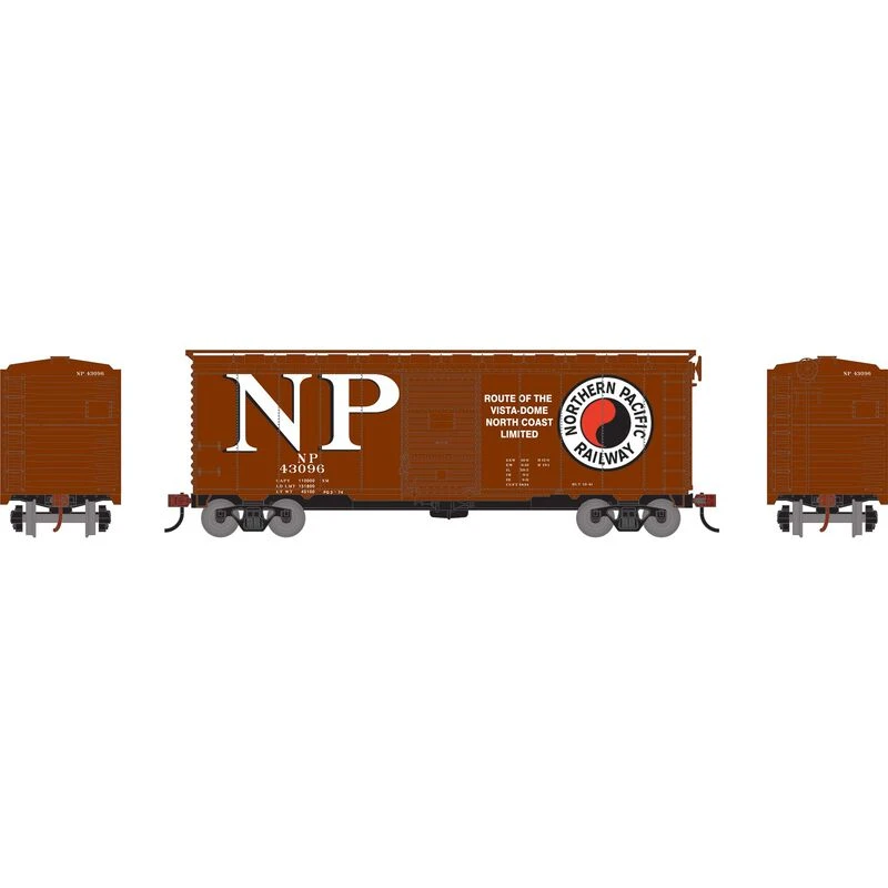 Athearn RTR 75339 HO Scale 40' Single Door Boxcar Northern Pacific NP 43096 4 Athearn RTR 75339 HO Scale 40' Single Door Boxcar Northern Pacific NP 43096 - Image 2