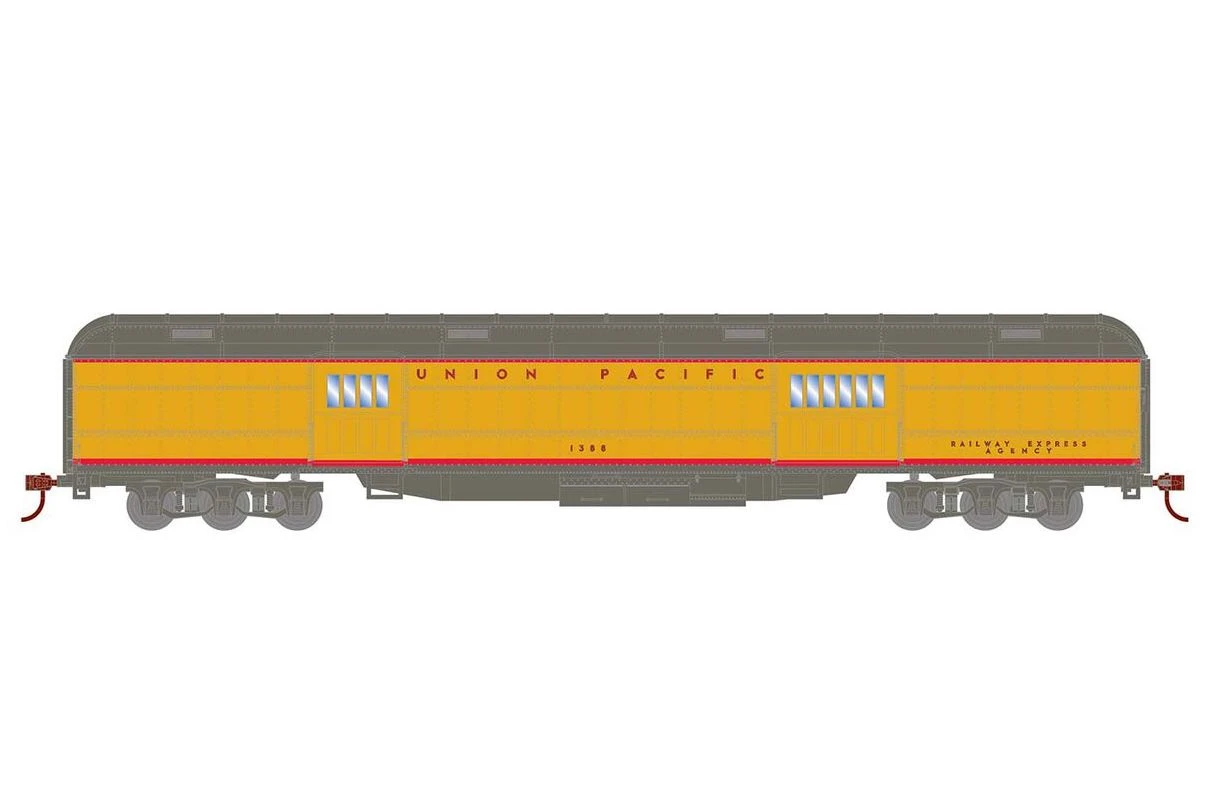 Athearn RTR 88211 HO Scale Heavyweight Baggage Passenger Car Union Pacific 1388 3 Athearn RTR 88211 HO Scale Heavyweight Baggage Passenger Car Union Pacific 1388