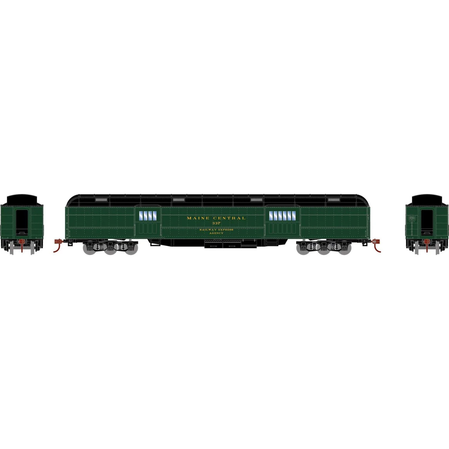 Athearn RTR 88216 HO Scale Heavyweight Baggage Passenger Car Maine Central MEC 337 4 Athearn RTR 88216 HO Scale Heavyweight Baggage Passenger Car Maine Central MEC 337 - Image 2